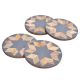 Wood and Resin Flower Coasters In Set Of 4